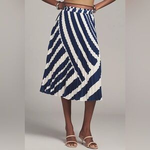 Anthropologie Women's the Valerie Pleated Midi Skirt by Maeve Size M